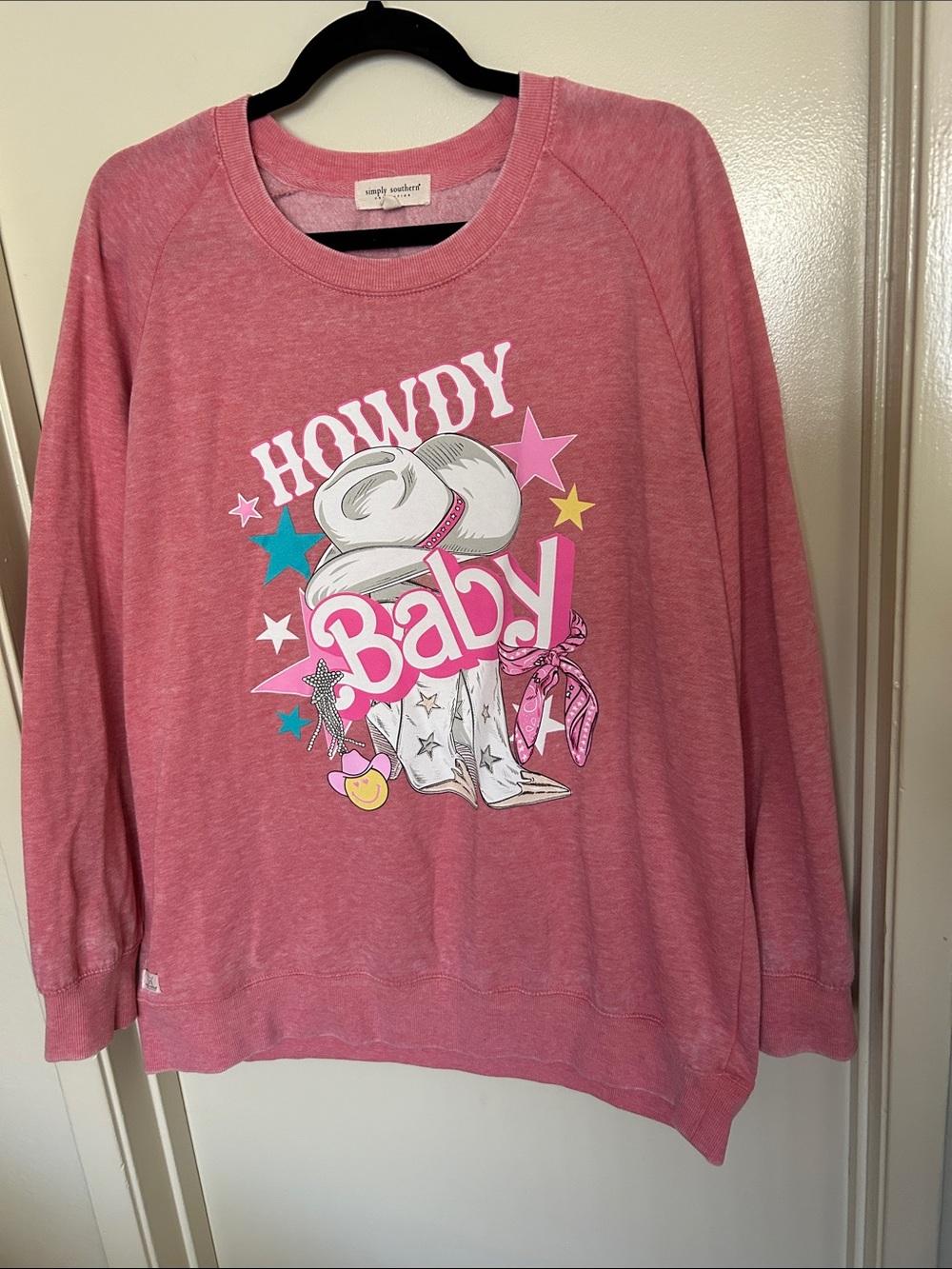 Simply Southern Pink Pullover Sweatshirt